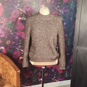 Mango Textured Brown Sweater